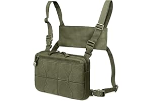 WYNEX Recon Kit torba, Tactical Combat Chest Pack Molle kamizelka, kieszenie przednie, kamuflaż, Airsoft Harness, kabura dzienna, EDC Carry Pouch