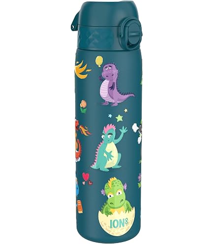 Gourde Ion8 500ml Isotherme - Anti-fuite, Couvercle OneTouch, Sans BPA - Motif Licorne - Pour école, Sport, Voyages - 11