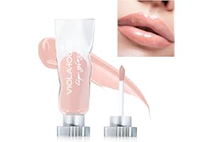 VIOLA HOUSE Brillo de Labios, Lip Tint Stain, Barra de Labios Brillante Maquillaje de Labios No Pegajoso.4ML/0.13Fl.Oz (2 pink champagne)