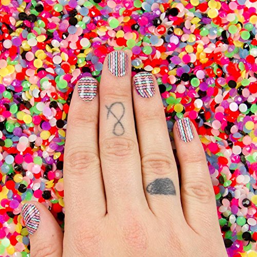 Tattify Striped Nail Wraps - Riptide (Set of 22)