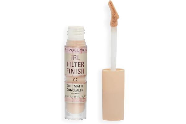 Makeup Revolution, Correcteur de teint IRL, couvrance moyenne à complète, C2, 6g