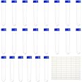 22 Pcs Plastic Centrifuge Tubes, 10ml Test Tubes Sample Vials with Screw Caps, Clear Graduated Conical Specimen Sample Tubes for Laboratory Pigments Experiments Lab Industrial Use, with 1 Sticker