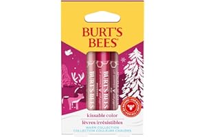 ‎BURT'S BEES Burt's Bees Geschenkset für Damen | Feuchtigkeitsspendende Lippenfarbe mit 3 Lippenschimmern in Pfingstrose, Rhabarber und Feige | Kussmundfarbe | 3 x 2,6 g