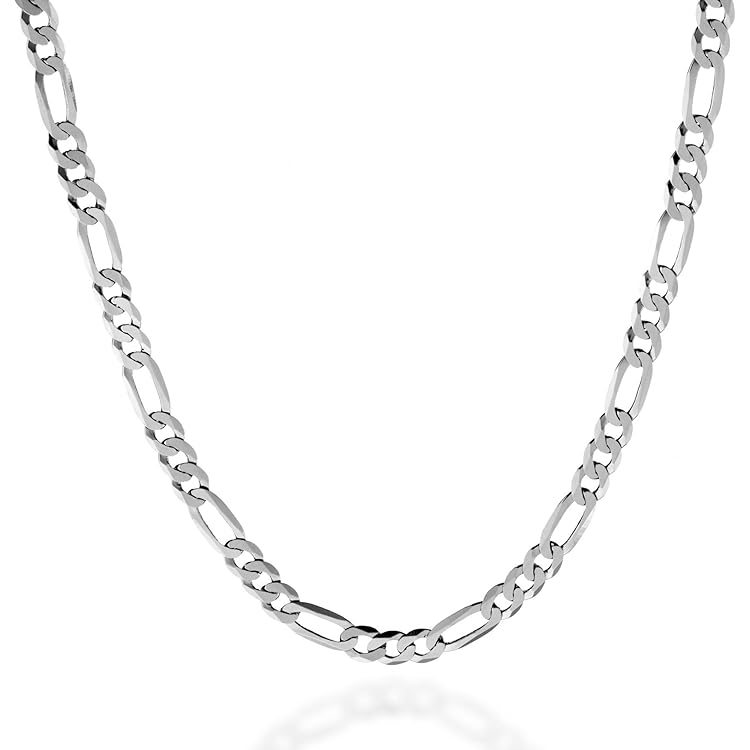 Sterling Silver 50cm Figaro Chain - Made In Italy | Angus & Coote - Foto 7