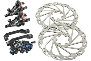 Juin Tech R1 Hydraulic Road CX Disc Brake set 160mm with Rotor, Front and Rear, Black, JT1902
