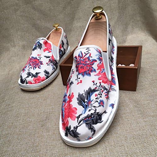 QianCengDi LvYuan Unisex Chinese Traditional Cloth shoes/casual retro Breathe Embroidery shoes/Kung Fu shoes/Martial Arts/slip-on shoes, red, CN45