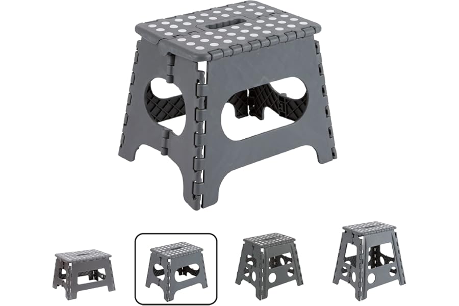 ARREGUI TB-027-G Taburete Plegable Cocina o Baño| Escalera Pequeña | Taburete Infantil | Banqueta | Escalón para Adultos y Ni