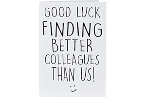 PEACHY ANTICS Zabawna nowa karta pracy, odejście współpracownika, szczęście, gratulacje dla nowego kolegi z pracy zostawiając pożegnanie z pracą zabawna karta żart, przekomarzanie się, biuro PC40