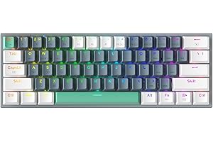 Machenike Teclado Mecánico Inalámbrico,Teclado Gaming 60% con Bluetooth / 2.4G / USB-C, Anti-ghosting, Teclas en PBT,Teclado Gamer RGB para Win/Mac/iOS/Android