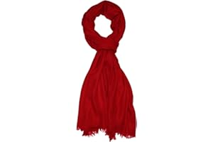 LORENZO CANA Sciarpa Italiana Pashmina 100% Cashmere Scialle 79'' x 27'' Rosso 7830511, Rosso, Taglia unica