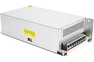 LAM(MS)PEN Transformador de Potencia 24V 25A 600W AC 110V / 220V a DC, Fuente Alimentación Interruptor, Voltaje para Tira de LED, Luces LED