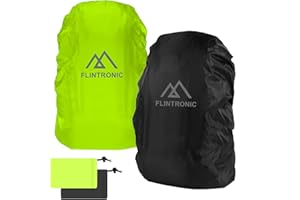 flintronic 2Pcs Funda Impermeable para Mochila 18~30L Fundas Universales para Lluvia con Banda Reflectante para Lluvia, Nieve, Caminatas nocturnas, equitación, Actividades al Aire Libre