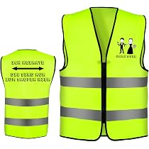 Costume EVJF Homme - Gilet De Sécurité Réfléchissant Fluorescent Vert - Accessoires Amusants Pour Enterrement De Vie De Garçon