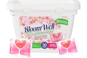 JINYOMFLY Detersivo Lavatrice Capsule, Detersivo Lavatrice Offerta, Pods Lavatrice Profumate, Detersivo in Capsule per Lavatrice, Profumo di Lunga Durata (30 Lavaggi)