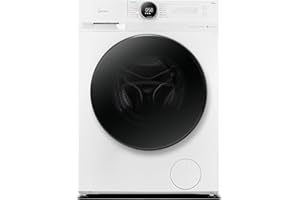Midea MF200D86WB-14DAS Waschtrokner, 8&6kg Waschen&Trocknen, Inverter Mortor, Auffrischen, 60 Min. Waschen & Trocknen, Steam Care, Turbo, 48 cm tief, APP-Steuerung, AquaStop