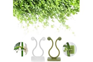 WUDONG 120 Stück Wandbefestigungsclips für Kletterpflanzen, selbstklebende unsichtbare Haken, Pflanzenklammern, Rankenhalter für Ranken, Raumdekoration, für drinnen und draußen