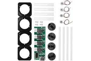 HONSEADEK Module humidificateur à quatre pulvérisations 1,2 mm FR-4 Mini humidificateur DIY Kits Mist Maker et Driver Board 4, Type-C USB DC 5 V (alimentation) (kit de module 1)
