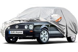 Kayme Funda Coche, Compatibles con Volkswagen Golf Cabrio MK1(1979-1994), Transpirable Anti-UV Antipolvo de 6 Capas, Cubierta para Coche con Cremallera y Forro de Algodón.(Entrega en 3-7 días)