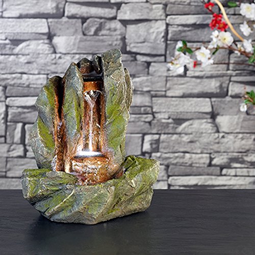 infactory Beleuchteter Zimmerbrunnen „Felsspalte“ mit LED und Pumpe - 2