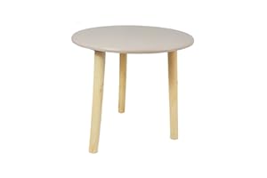 ‎SPETEBO Deko Holz Tisch 30x30 cm - Farbe: Taupe - Kleiner Beistelltisch Couchtisch Sofatisch Blumenhocker