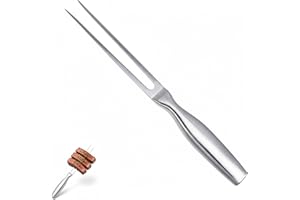 EUIOOVM Tranchiergabel & Fleischgabel aus Edelstahl 27cm, Grillgabel mit komfortabler Griff, Professioneller Multifunktionales Kochgabel, Grillgabel Servier Bratengabel für Grill Küche Truthahn Braten