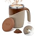 Ftutom Self Stirring Coffee Mug, Rechargeable Automatic Stirring Mixing Mug, Electric Funny Self Mixing Cup, Stainless Steel 