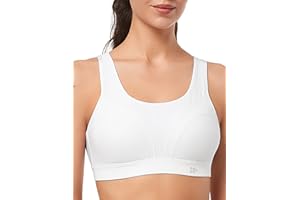 Yvette Sport BH U-Rücken Verstellbar Träger Starker Halt Gepolstert Fitness Joggen Bra