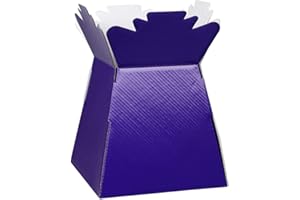 CNG FLORIST SUNDRIES Hand-Tied Vase Florist Bouquet Boxes | Aqua Presentation & Transporter Boxes | Pack of 1 | Durable Flower & Plant Packaging | Glossy Purple