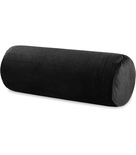 GURU SHOP Cuscino Cervicale Thailandese In Kapok - 28x44x15 Cm, Tessuto Tradizionale Rosso E Nero Con Elefante, Per Yoga, Meditazione E Relax