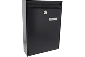 BURG-WÄCHTER, Boîte aux Lettres en Acier Inoxydable, Leipzig 777 ANT, Format de Fente A4, Norme européenne EN 13724, Format Portrait, Anthracite