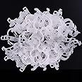 KINGLAKE 200 Pcs Garden Plant Clips, Plant Support Clips Vine Clips Flower Stem Clips for Fixing Tomatoes, Vegetables, Cucumbers (White)