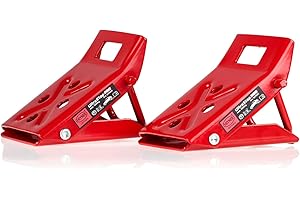 ‎HEYNER HEYNER® Unterlegkeile Auffahrkeile Metallkeil klappbare Keile 1000kg Achslast je Keil, 2 Stück