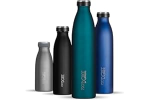 720°DGREE Vaccum izolowana butelka na wodę “milkyBottle“ - 1000 ml - szczelna, nie zawiera BPA - termos ze stali nierdzewnej do uprawiania sportu, na siłownię, jogę, dla dzieci, na zewnątrz, na napoje gorące, zimne i gazowane