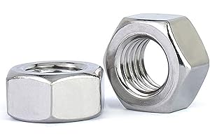 Yesmin 12 Pcs M4 Of Hexagonal Nuts,304 Stainless Steel Nuts,Used For Locking Washers,Bolts,And Screws-M4
