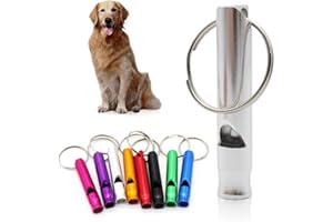 KunLS Fischietto Fischietti Fischietto Ultrasuoni per Cani Fischietto Scacciacani Dog Training Aids Cane Comportamento Trainer Professionale del Cane Fischi Gatto Fischio Random-Color,2pc