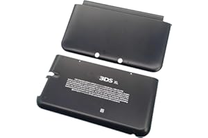 Hzxkqmil Coque Avant et Arrière Boîtier de Remplacement pour Nintendo 3DS XL Console, Couvercle de Plaque Supérieure/Inférieure Faceplate DIY A/E Accessoires pour 3DSXL (Noir)