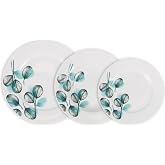 La Mediterr&aacute;nea Complete 18 Piece Tempered Glass Dinnerware Set, Includes 6 Dinner Plates, 6 Soup Plates and 6 Dessert Plates