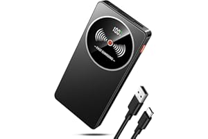 NLLOSA Power Bank 10000mAh Slim Klein Aber Stark Externer Handyakkus, USB C Eingang und Ausgang Powerbank, Tragbares Ladegerät mit 3 Ports kompatibel mit iPhone 17 16 15 14 13 Pro Max Plus Mini, mit Android