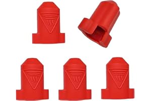 POLISI3D 5-Pack K1 Max Silikon Abdeckung Socken 300C hohe Temperatur kompatibel mit Creality K1, K1 MAX 3D Drucker Keramik Heizblock Hotend Teile Zubehör (rot)