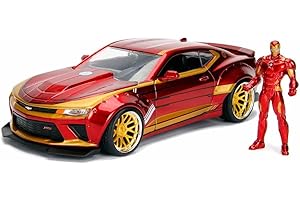 Jada- Avengers Marvel Chevy Camaro Ss Del 2016, 253225003, +8Anni, in Scala 1:24 con Personaggio di Ironman in Die Cast