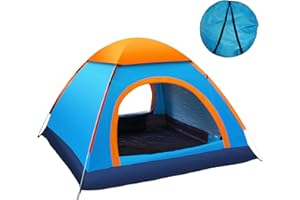 ADAZ Tenda Campeggio Automatica Istantanea Pop Up, Tenda da Campeggio Doppia Porta, Tende Campeggio Antivento e impermeabile, Tenda per Campeggio Arrampicata All'aperto Viaggio Interna ed Esterna