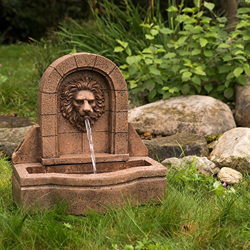 STILISTA® Gartenbrunnen Modell „LEON“ mit Löwenkopf, 50 x 54 x 29 cm, inkl. Pumpe - 6
