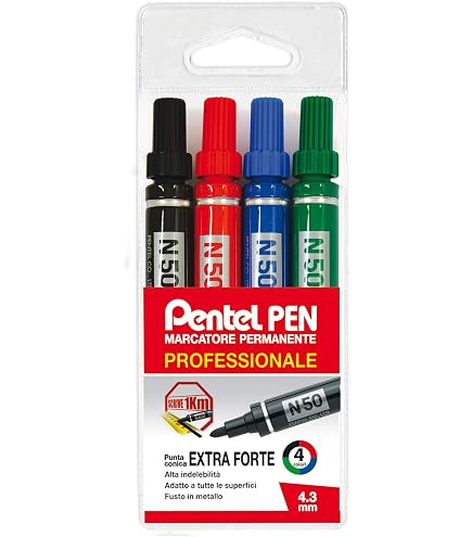 Pentel Penna A Sfera R50 – Punta Fine 0,8 Mm, Tratto 0,4 Mm, Fusto Verde, Confezione Da 6, Realizzata Con 77% Materiali Riciclati - 4