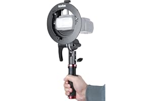 LAPGOOD Godox S2 S-Type Speedlite Halterung Bowens Mount mit 1/4 Schraubhalterung, für Godox AD200Pro, AD200, AD400Pro, V1, V860II, TT685II TT600 Flash