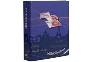 SAFE 7415 Album pour Billets Touristiques avec 4 feuilles transparentes (division en 3) pour 60 billets I Mécanisme stable à 4 anneaux