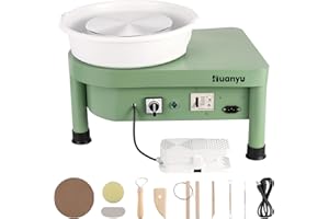 ‎HUANYU Huanyu Keramik-Maschine mit Fußpedal, 25,4 cm, elektrische Töpfermaschine mit abnehmbarem Becken, für Töpferstudio, Töpferei, Heimwerken, Töpferei, Schule