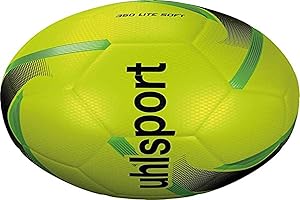 Uhlsport 350 Lite Soft Balón fútbol, Juventud Unisex, Fluo Yellow/Black/Fluo Gris, 5