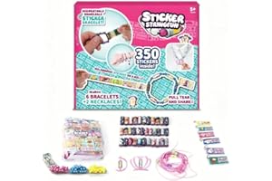 Aiceenza Sticky Rolls Bracelet Maker Kit with 350Pcs Stickers | Create Unique Sticki Rolls & Friendship Bracelets | Fun Jewelry Making Kits for Girls Ages 6-12 Christmas Gifts