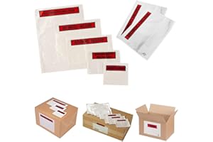 MAX SOLUTIONS 50xA7 Printed Document Enclosed Wallet (95x125 mm) Peel & Seal Printed Document Enclosed Plastic Envelopes Sleeves Pockets Wallets Attach Invoices Receipts Packing Lists & Delivery Notes to Parcels