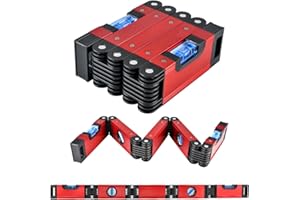 NS JUVYIG N&S Juvyig Outil de niveau pliable multifonction – Outils de mesure multi-angles pour le travail du bois – Règle de nivellement précis dans n'importe quelle position avec aimant (alliage)